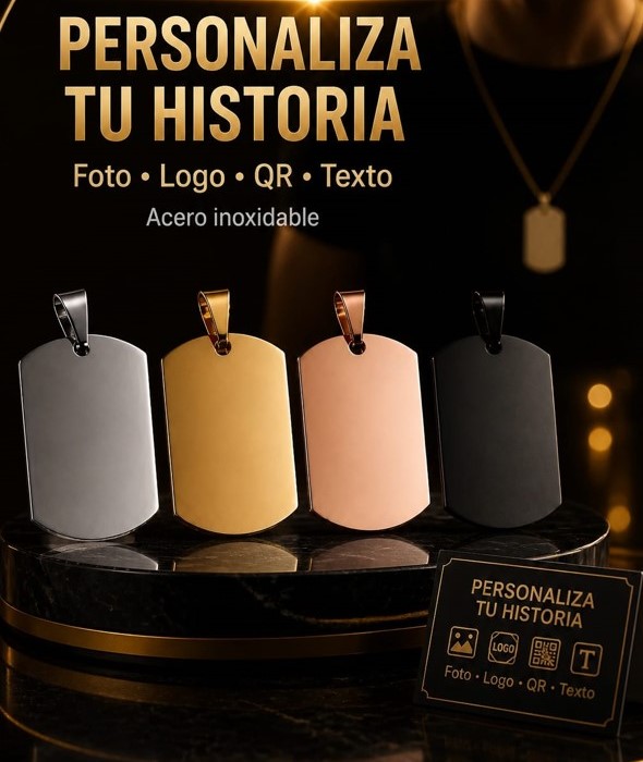 Llavero / Collar Personalizado Rectangular (copia) - Imagen 2