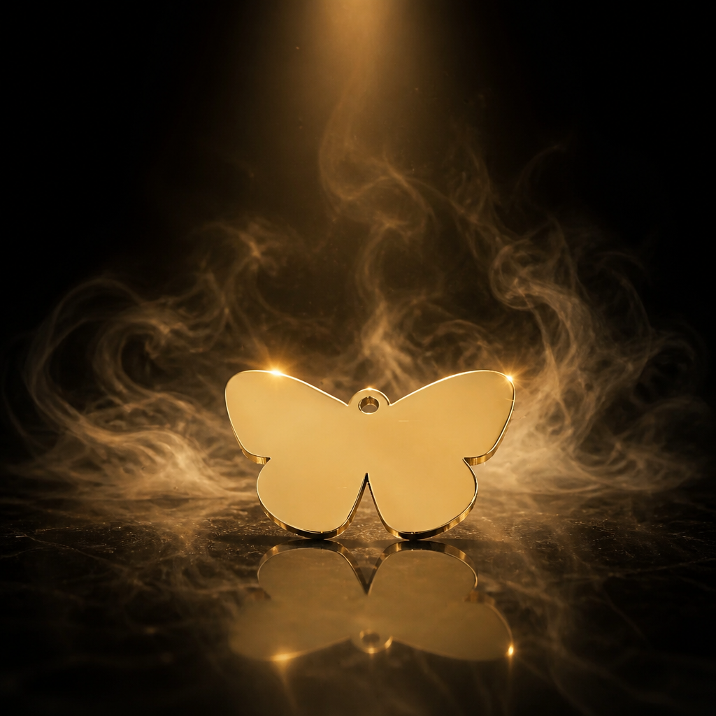 Chapa Identificativa para Mascotas Silueta Mariposa - Imagen 3