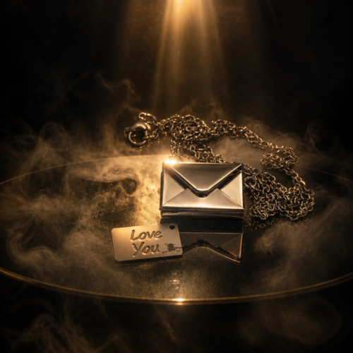 Colgante sobre con la carta Love You personalizable