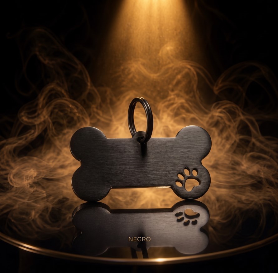 Chapa Identificativa Hueso con Huella para Mascotas MATE - Imagen 3