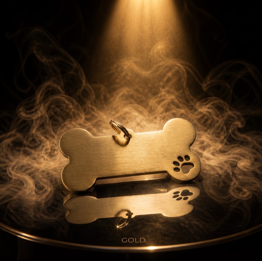 Chapa Identificativa Hueso con Huella para Mascotas MATE - Imagen 4