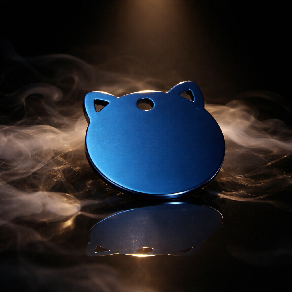 Chapa Identificativa Silueta Gato – Colgante Personalizable para Mascotas - Imagen 4